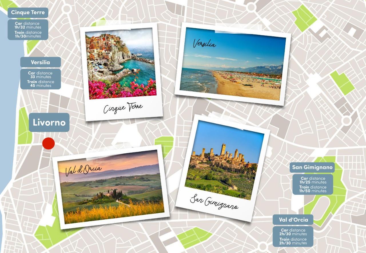 Free Parking Appartamento 5 Stelle Elegante Con Suite Ліворно Екстер'єр фото